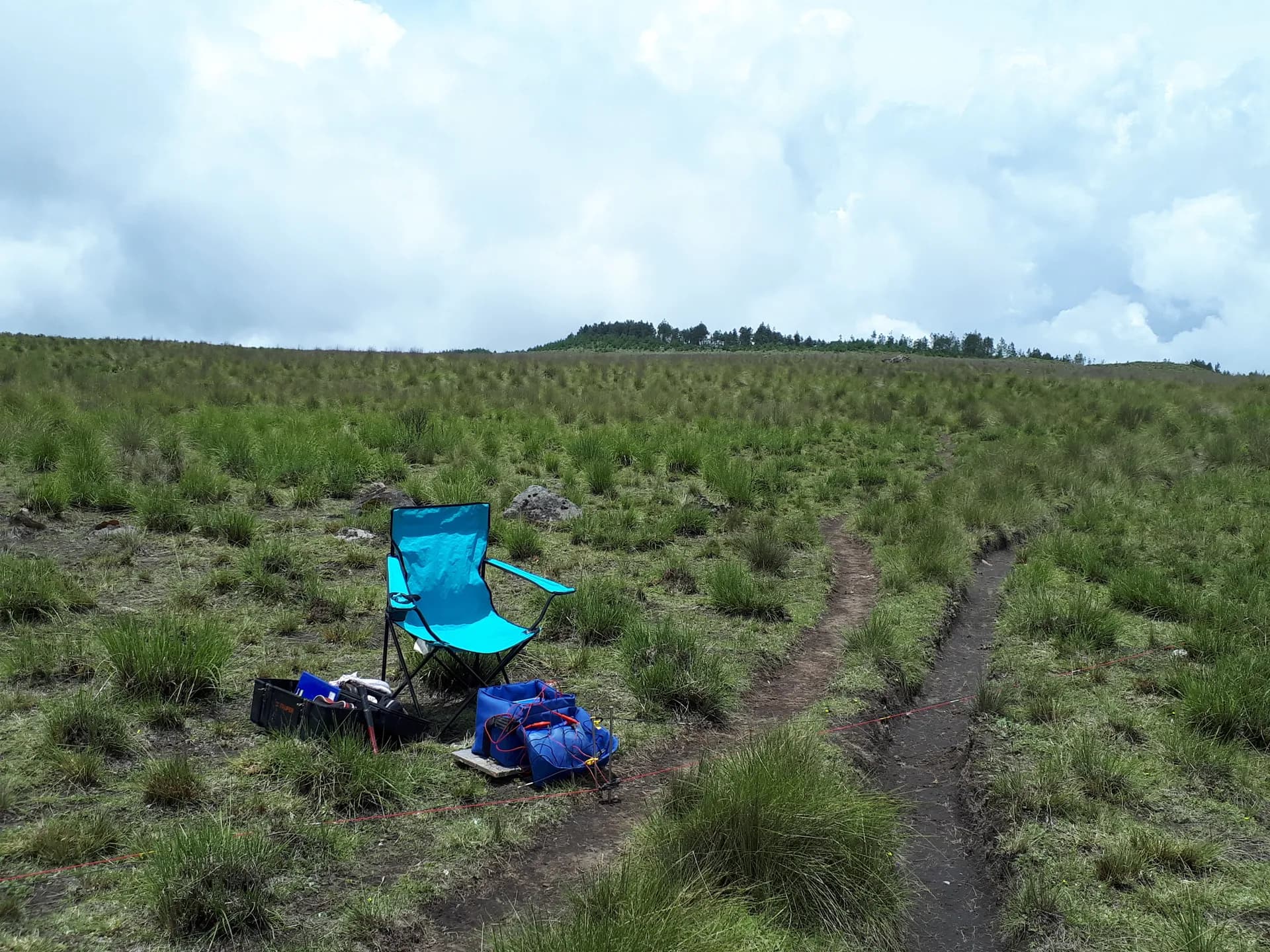 Trabajo de campo geofísico en México